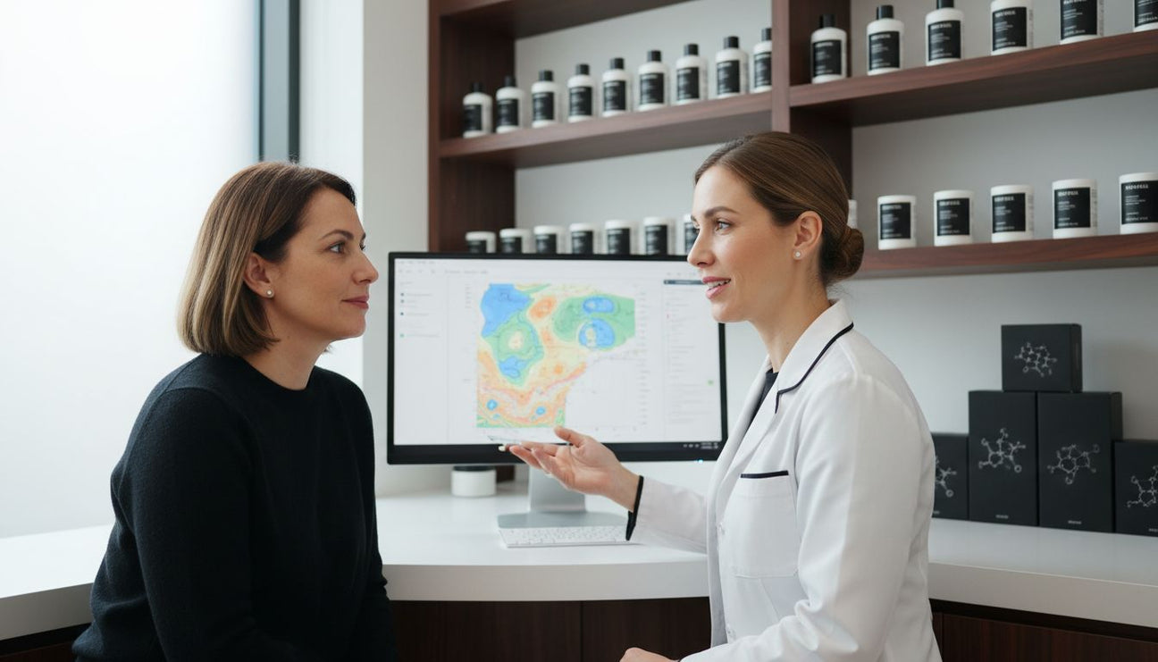 Dermatologist consulting about medical skincare