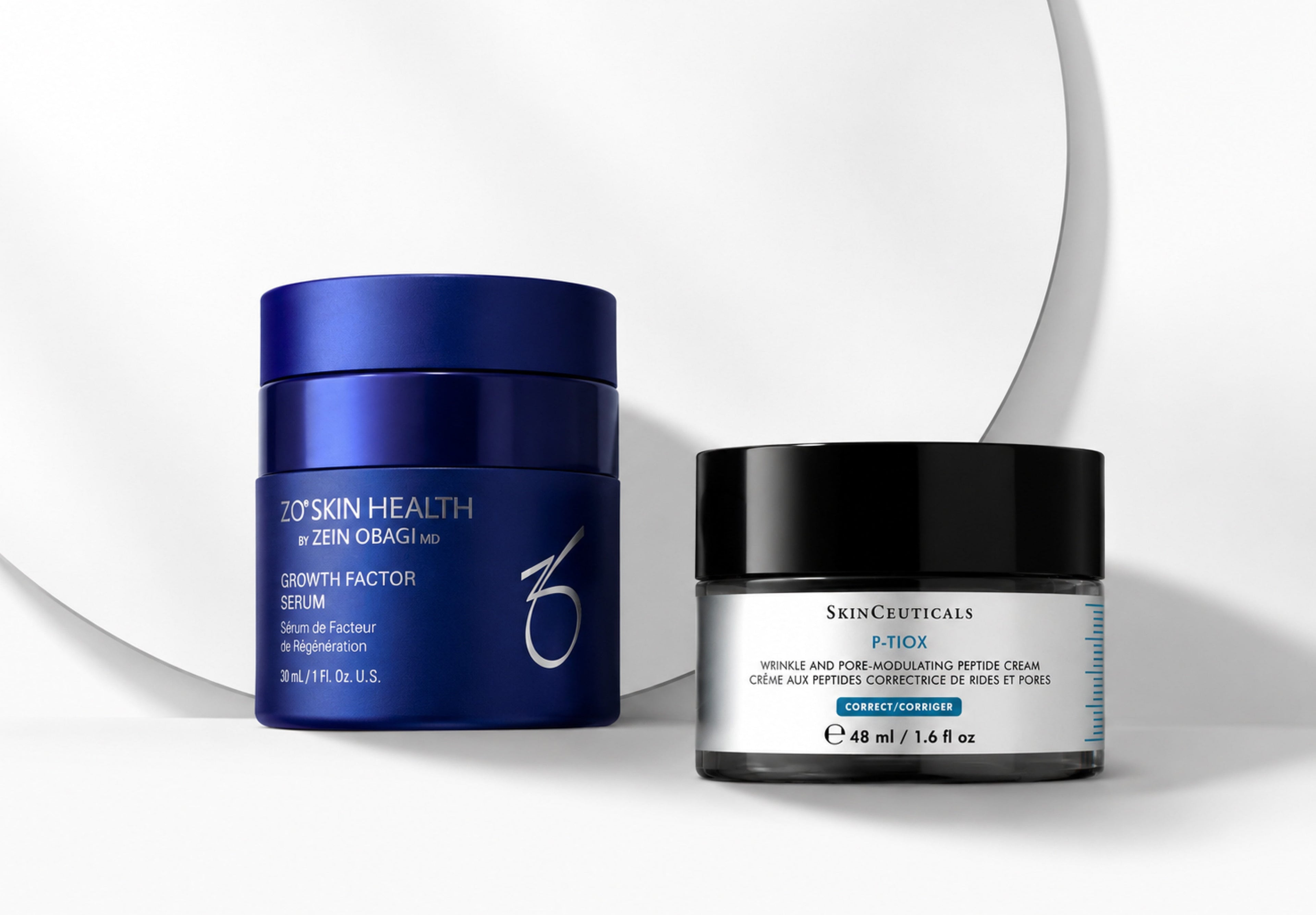 The New Architecture of Aging: P-TIOX Cream vs. ZO Growth Factor Serum