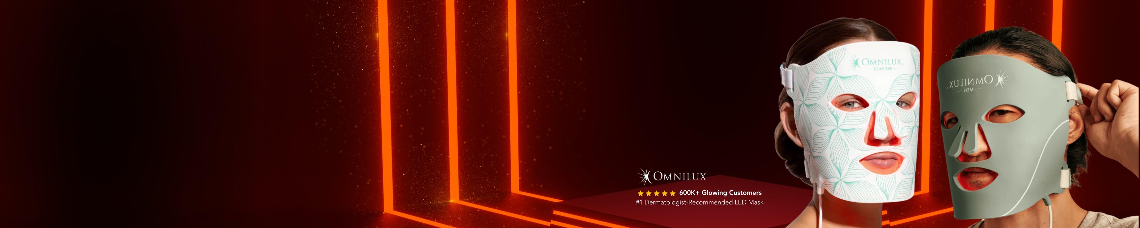 Omnilux Contour FACE LED light therapy device – full-size mask for anti-aging and skin rejuvenation