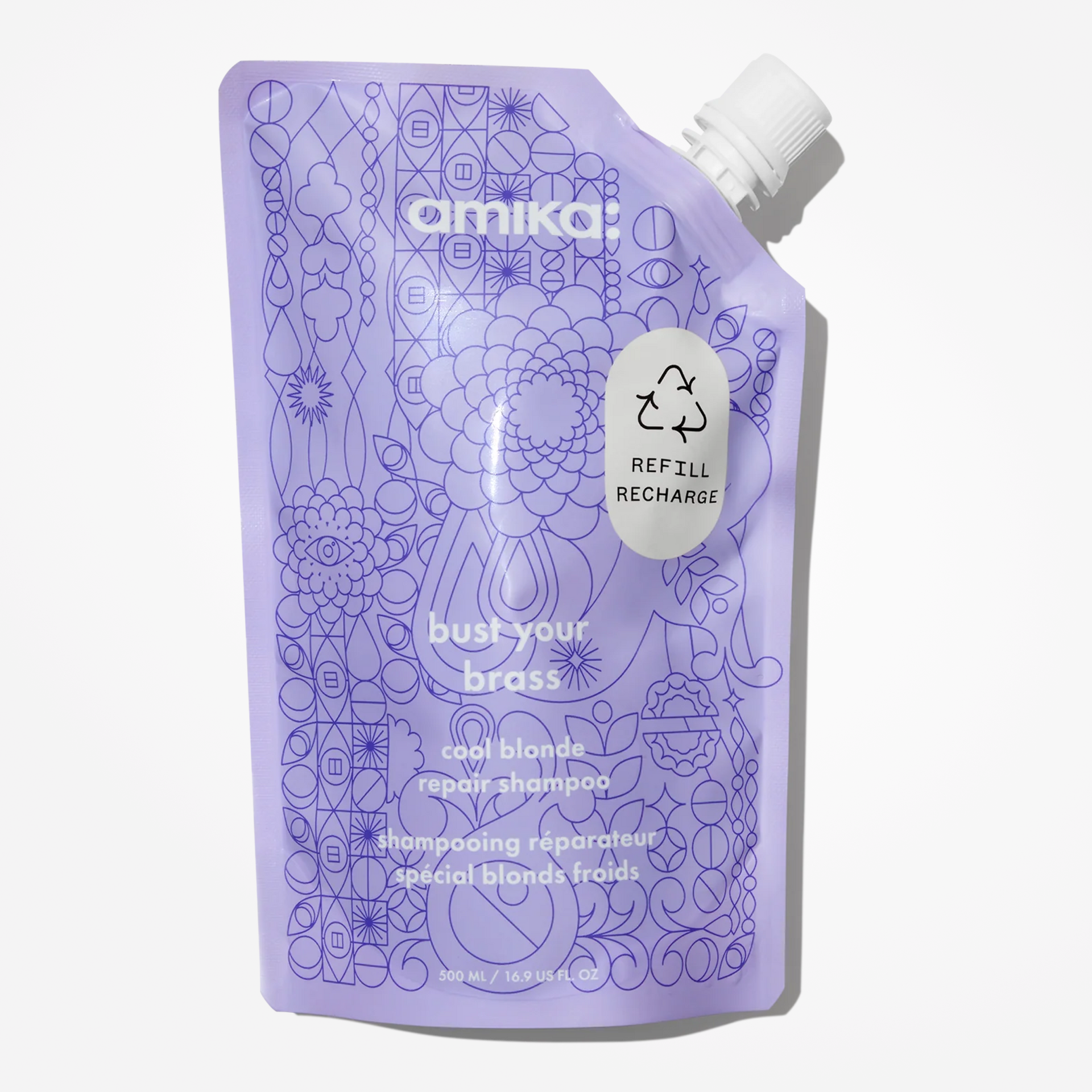 Amika Bust Your Brass Cool Blonde Strength Repair Shampoo