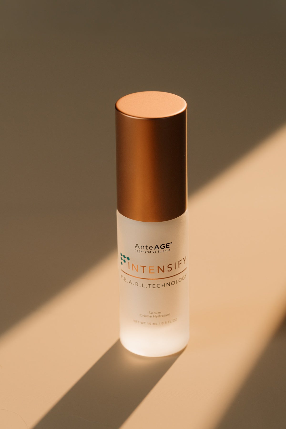 AnteAGE MD Intensify Serum in warm natural light
