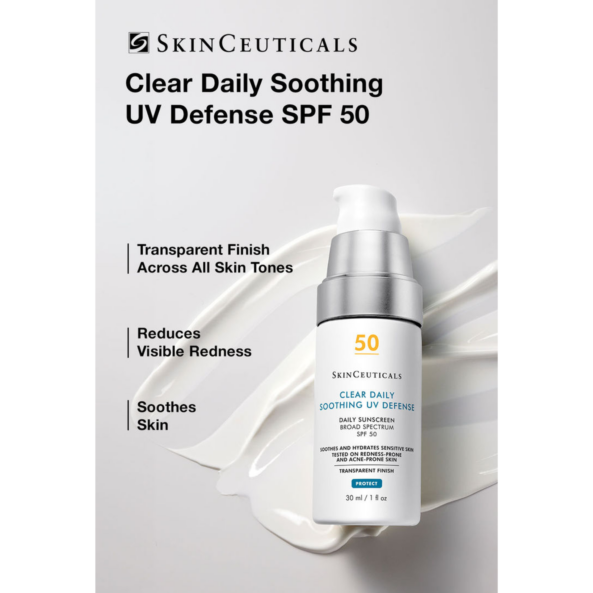 SkinCeuticals Clear Daily Soothing UV Defense Sunscreen SPF 50