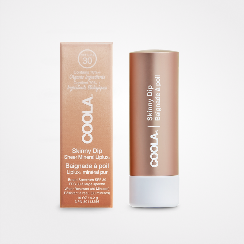 COOLA Mineral Liplux® Organic Tinted Lip Balm Sunscreen SPF 30 Skinny Dip