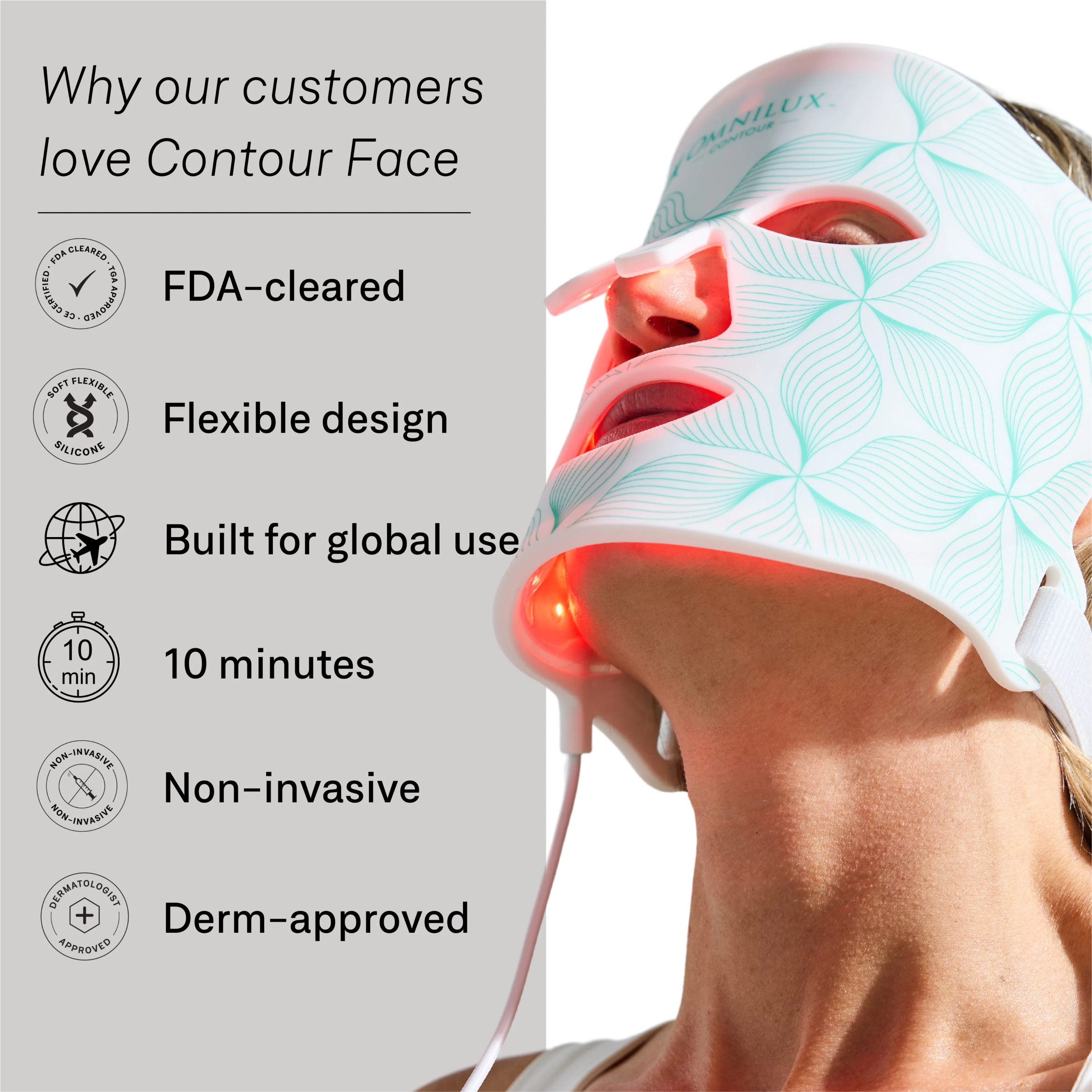 Omnilux Face, Clear & Neck Bundle | LED Light Therapy Omnilux Face, Clear & Neck Bundle | LED Light Therapy