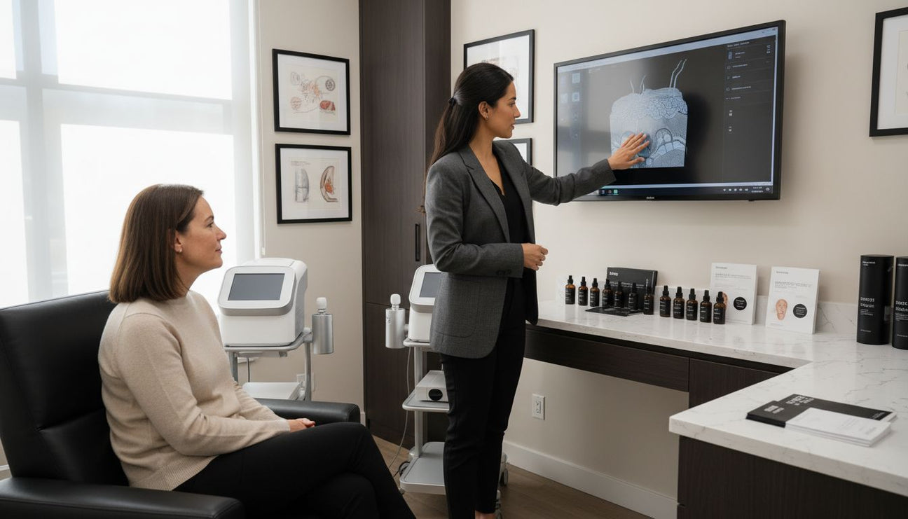 Consultation en clinique de soins de la peau