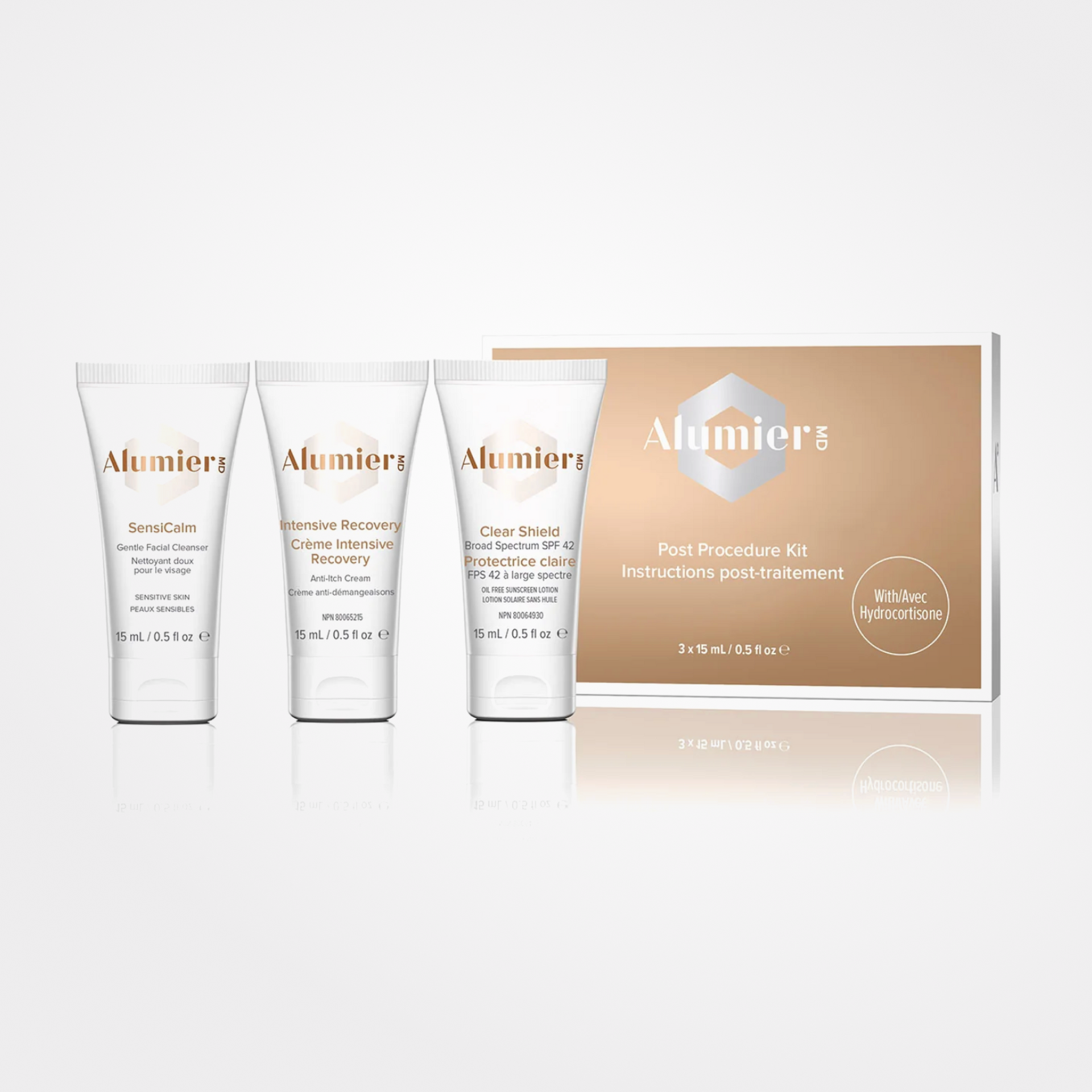 Trousse post-procédure Alumier avec hydrocortisone