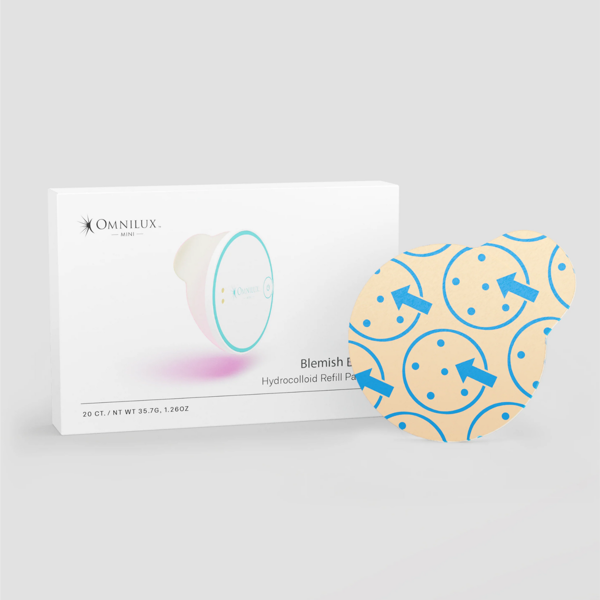 Patchs de recharge hydrocolloïdes Omnilux Blemish Eraser (paquet de 20)