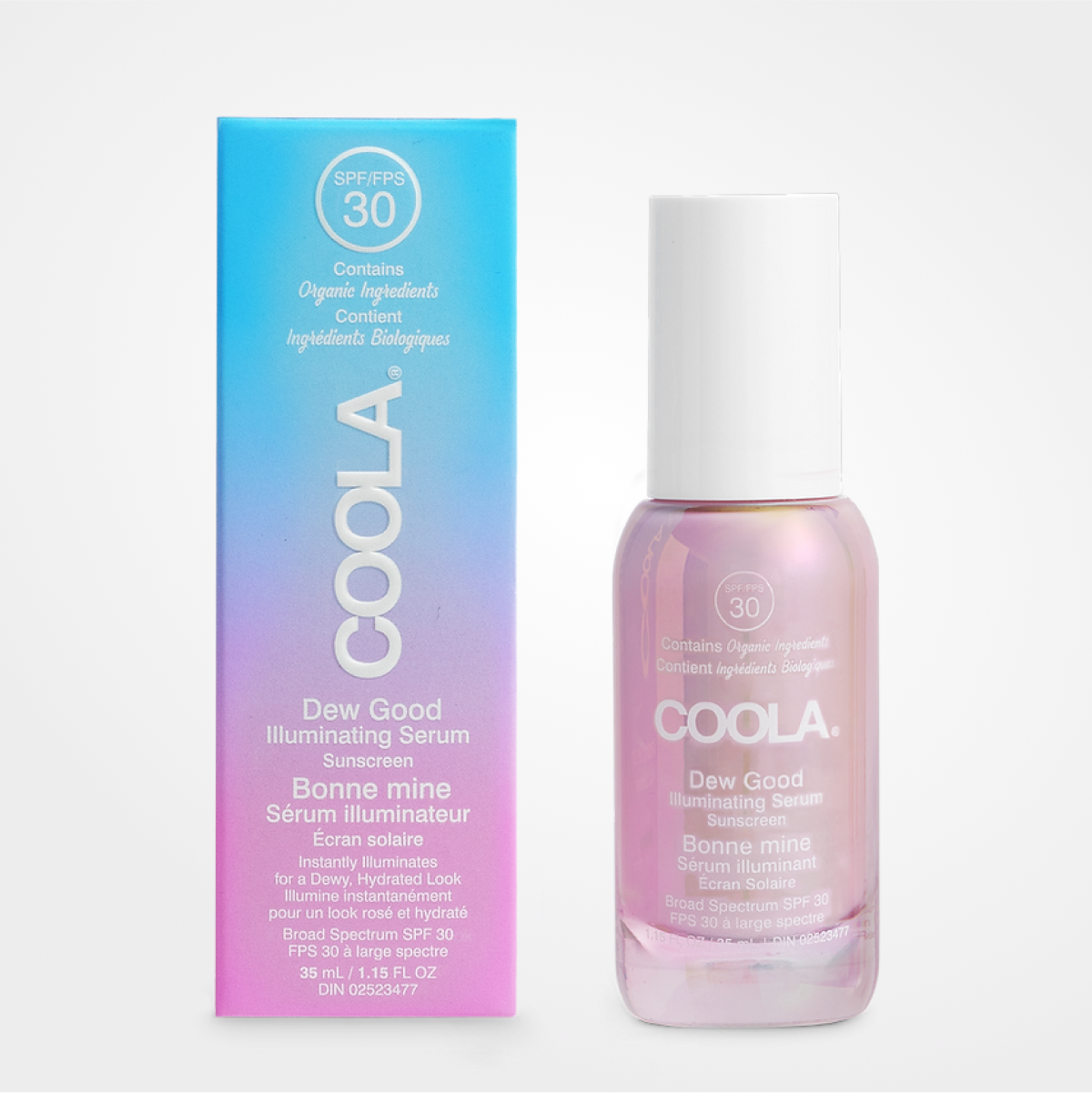 Sérum illuminant COOLA Dew Good Illuminating Sunscreen avec Probiotic Technology SPF 30