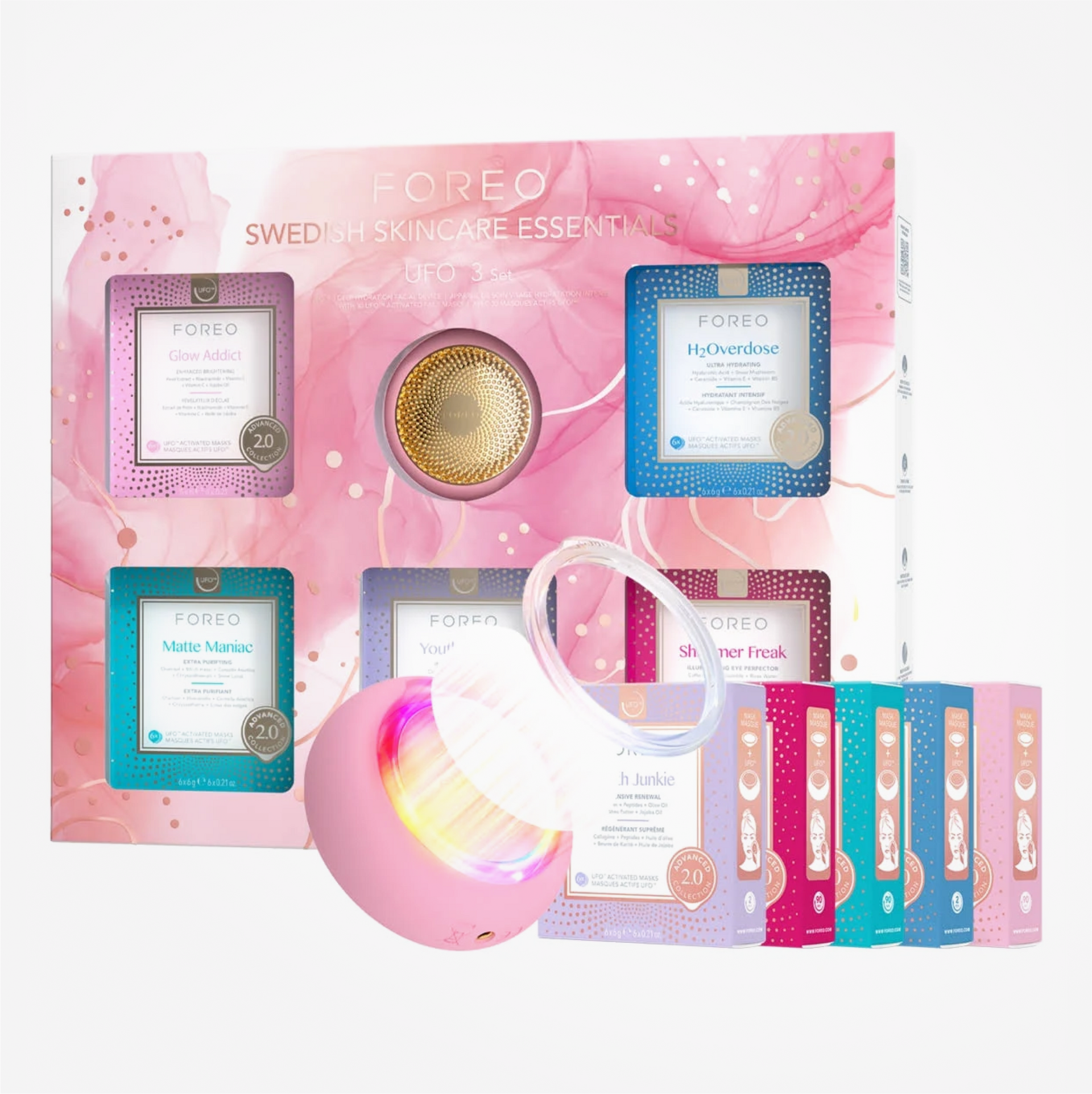 FOREO Ensemble de 3 essentiels suédois de soins de la peau UFO