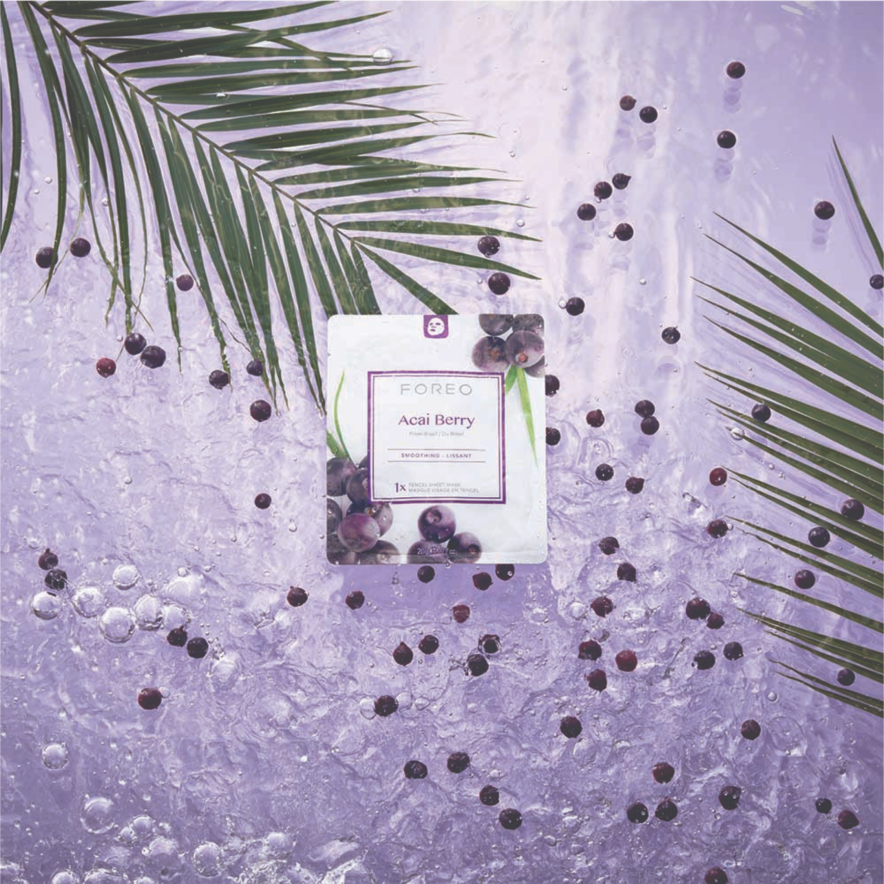 Masque en feuille aux baies d’açaï FOREO (3x)