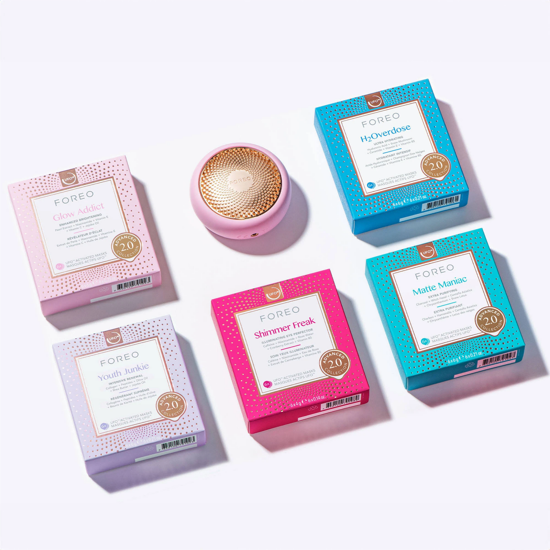 FOREO Ensemble de 3 essentiels suédois de soins de la peau UFO