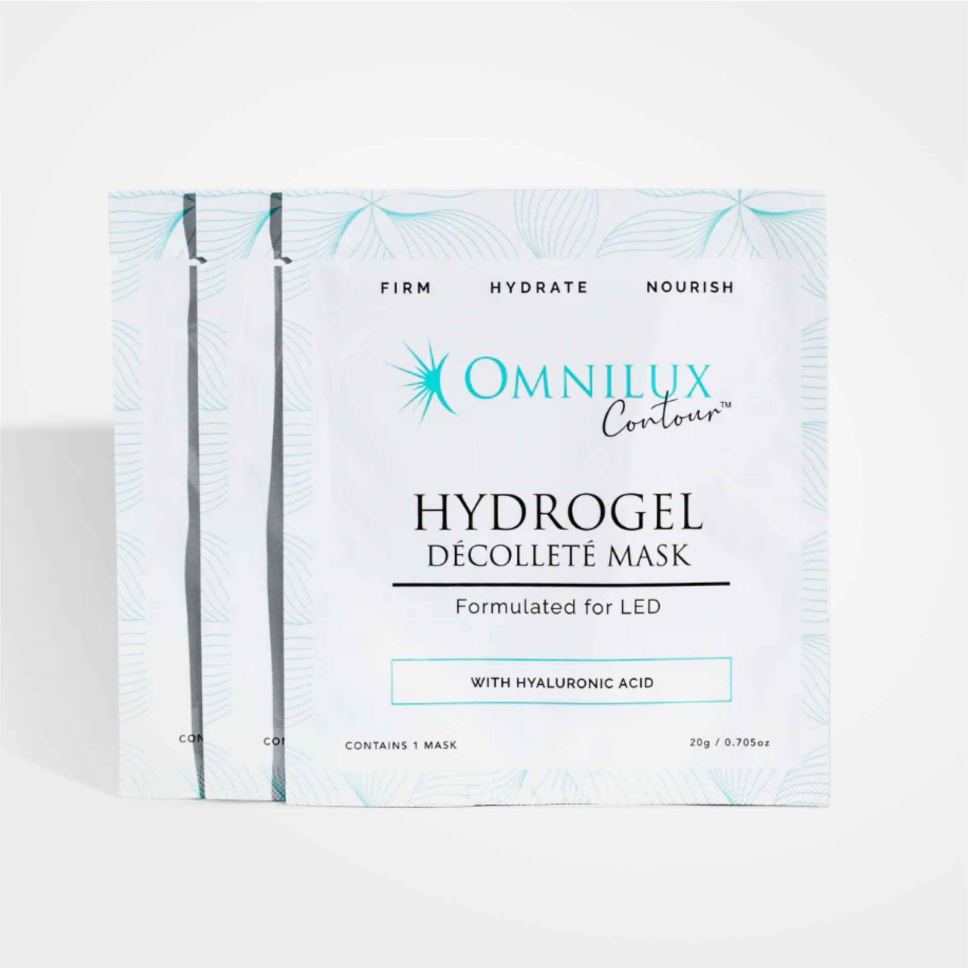 Masque décolleté Omnilux Hydrogel (paquet de 3)