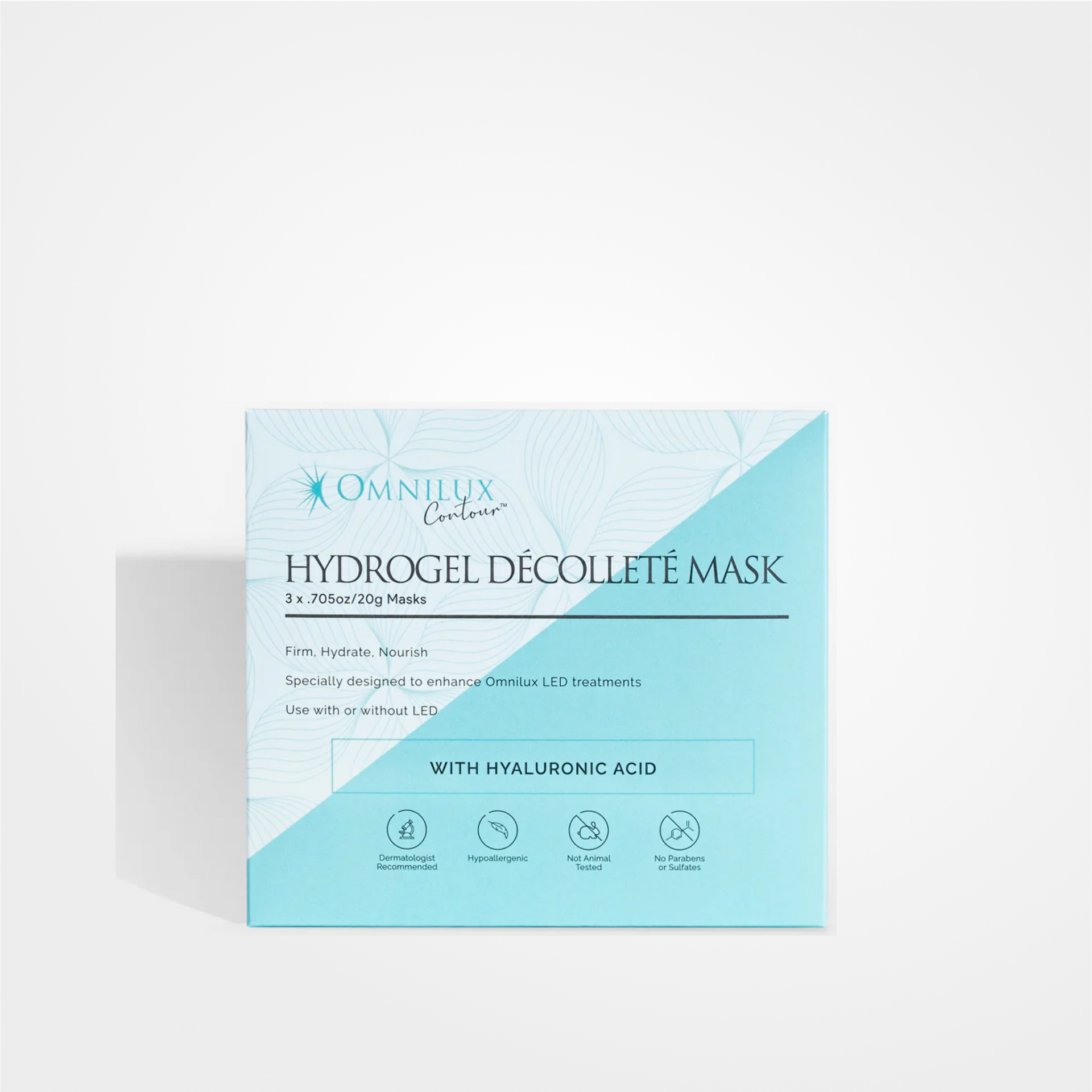 Masque décolleté Omnilux Hydrogel (paquet de 3)