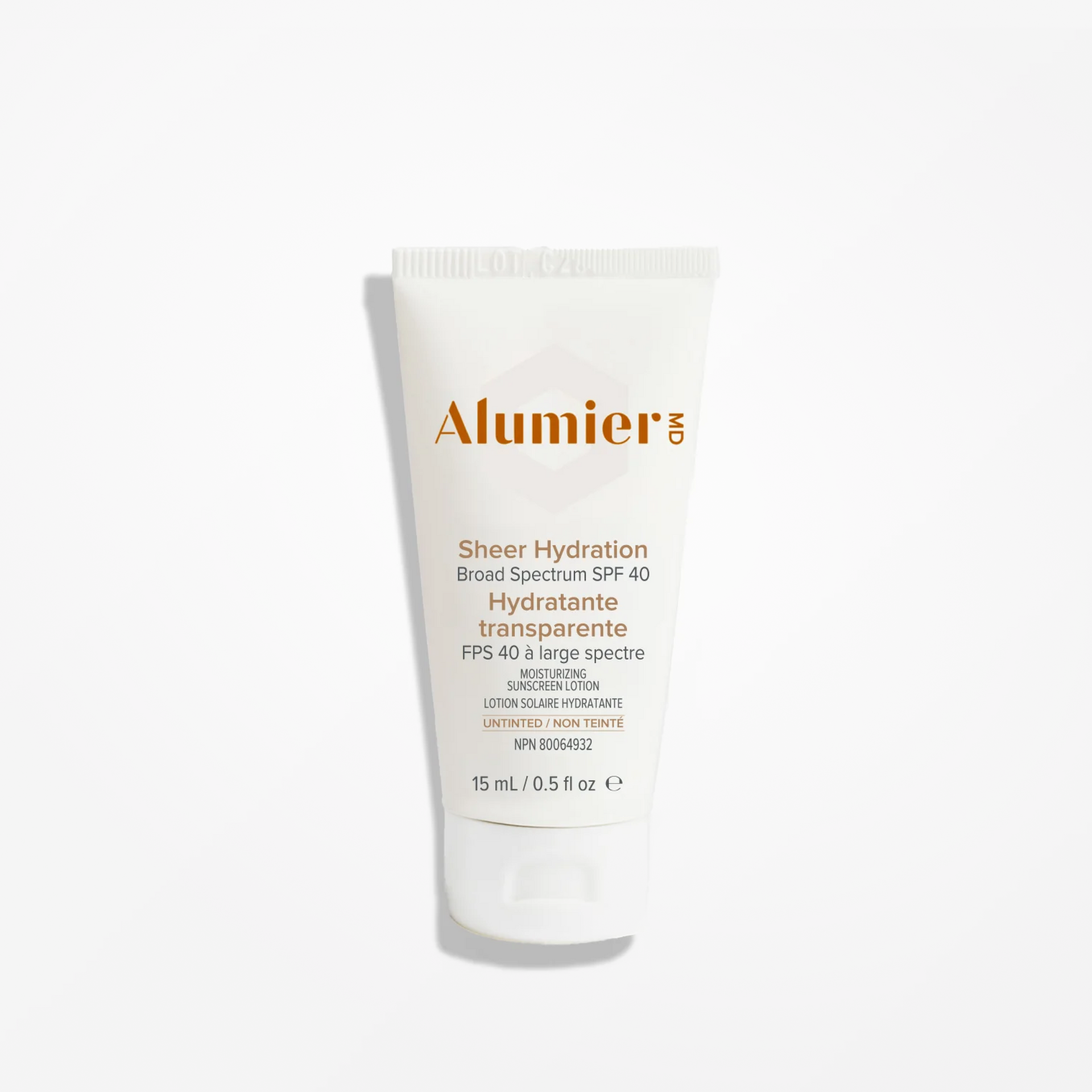Alumier Sheer Hydration Wide Spectrum SPF 40 Untinted Travel Format (15 ml)