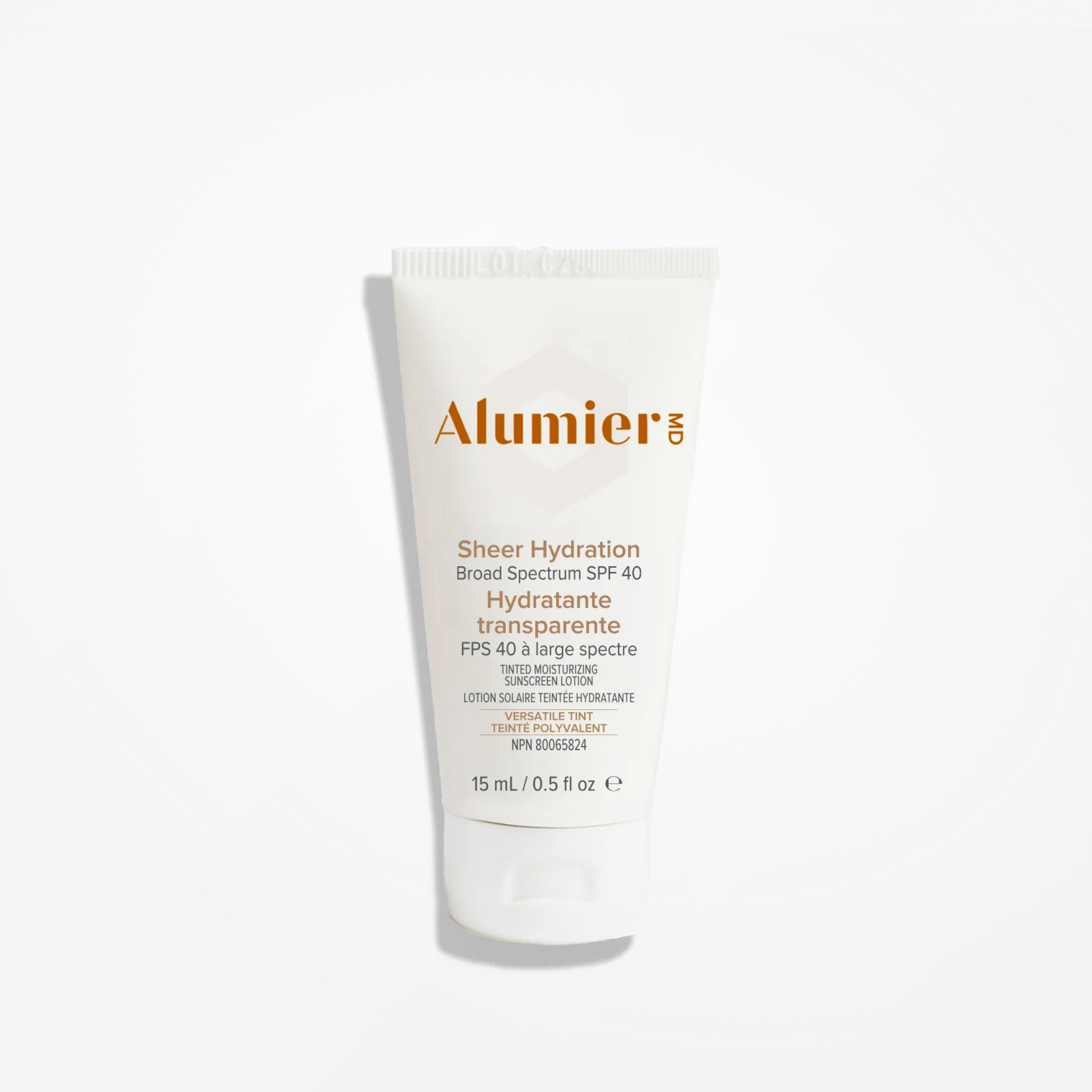 Alumier Sheer Hydration SPF40 polyvalent taille de voyage teintée polyvalente (15 ml)