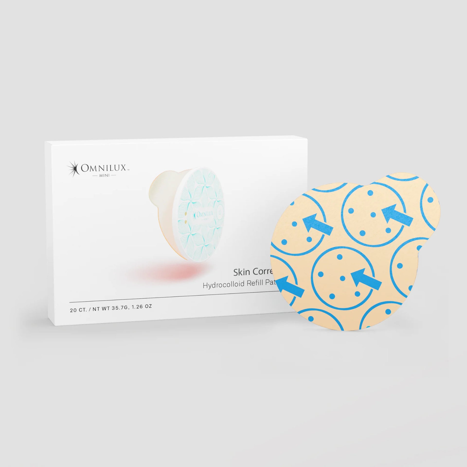 Timbres de recharge hydrocolloïde Omnilux Skin Corrector (paquet de 20)